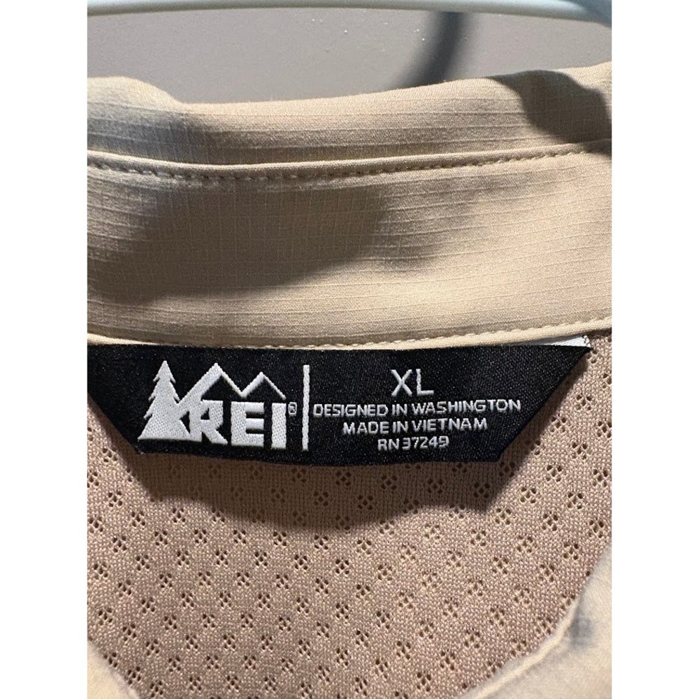 REI Co-op Sahara Womens XL Long Sleeve Hiking Shirt Tan Khaki Ventilated Ripstop - Picture 2 of 13
